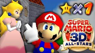 It's Possible to beat Mario 64 All-Stars with 1 Star, here's how.