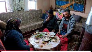 SOĞUK BİR KİŞ GÜNÜ SOFRAMIZA HOŞ GELDİNİZ HORUZLU PİLAV