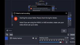How to fix OBS Studio NVENC or AMD encoders error