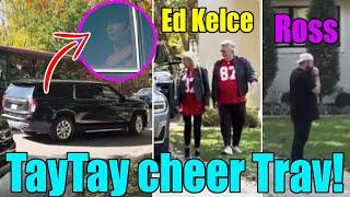 Taylor Swift & the Kelce family are on their way to Arrowhead cheer on Travis