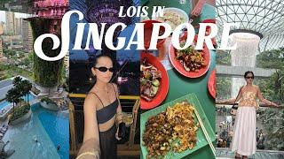 SINGAPORE TRAVEL VLOG | places to explore, must visit hawkre centers, summer ootds & new friendships