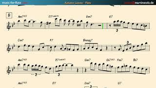 How to play "Autumn Leaves" in a Latin version with your flute!