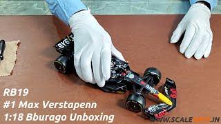 Unboxing the 2023 Oracle Red Bull Racing RB19 | Max Verstappen 1:18 Bburago F1 Diecast Collectible