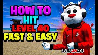 HOW TO HIT LEVEL 40 IN 24 HOURS ON NBA 2K24!! EASY AND FAST LEVEL 40 METHOD!! *NO BAN*