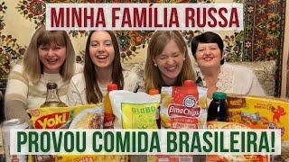 Minha família russa experimentou comida do Brasil. Será que gostaram?