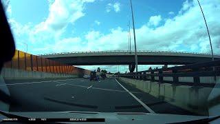 Out of control car causes massive crash on Eastern Freeway - VIC