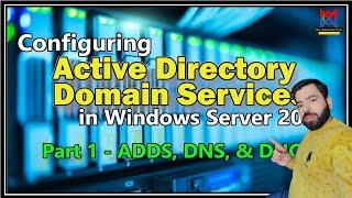 What is Server and Domain Controller: Configuring a Server with ADDS Configuration and make client