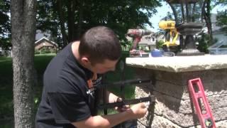 Aluminum Fence - How to install aluminum fencing wall mounts on masonry columns.