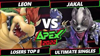 Apex 2022 Top 8 - Leon (Bowser) Vs. Jakal (Wolf) - SSBU Ultimate Tournament