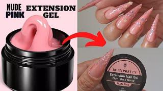 How to Apply Born Pretty Solid Builder Gel - Non Stick Hand Extension Gel Tutorial - Builder Gel