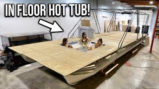 Building My Dream Yacht From Scratch Pt 10 - Installing An In Floor Hot Tub!!