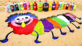 How to make a GIANT PJ Pugapillar with Orbeez, Pepsi, Coca Cola, Mtn Dew, Fanta and Mentos and Soda