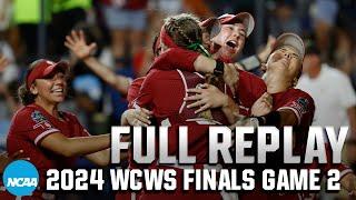 Oklahoma vs. Texas: 2024 Women's College World Series finals Game 2 | FULL REPLAY