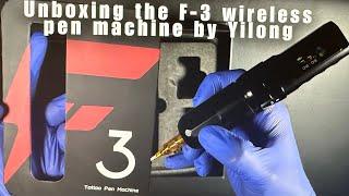 Unboxing the F-3 wireless tattoo pen machine by @yilongtattoosupply