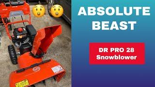 DR Pro 28 Snow Blower Review and Snow Blowing Action