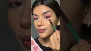 Neon pink makeup tutorial  #shorts #makeuptutorial #pinkmakeup #coachella