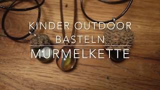 Kinder Outdoor basteln: Eine Murmelkette