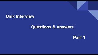 Unix Interview Questions Answers Part1 WhatsApp @+91 937 936 5515