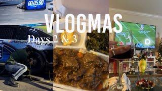 VLOGMAS DAYS 2 & 3 | AWITL: Hair Tutorial, NASCAR, Thriftcon, etc.