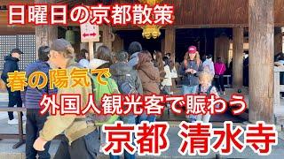 2025年3月9日 外国人観光客で賑わう日曜日の京都清水寺を歩く Walking around Kiyomizu-dera Temple, Kyoto 【4K】