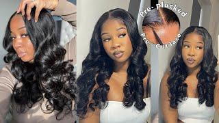 EASIEST GLUELESS WIG INSTALL-24'' Body Wave Ready & Go Wig | No Plucking No Bleaching | Wiggins Hair