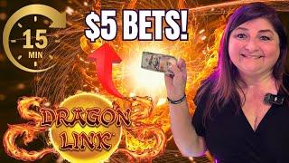 #9 $100 STUCK ON A BET SLOTS CHALLENGE! DRAGON LINKS  ELLIS ISLAND LAS VEGAS