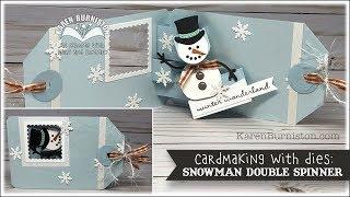 Cardmaking with Dies: Snowman Double Spinner Card