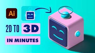 Design a 3D character in minutes using Adobe Illustrator.
