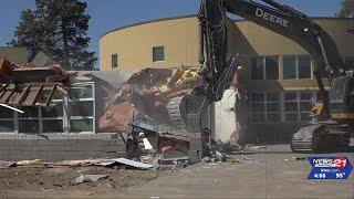 Bend High begins demolition on classroom wings, while investigating auditorium fire sprinkler ...