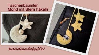 Taschenbaumler Mond und Stern häkeln