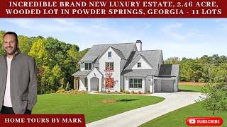 Brand New Cobb County, Georgia Estate. 2.5 Acres. Buy Or Build Your Luxury Million Dollar Home