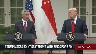 President Donald Trump, Singapore PM Loong hold joint news conference