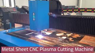 WISDOM CNC Metal Sheet Plasma Cutting Machine with LGK-120 plasma source