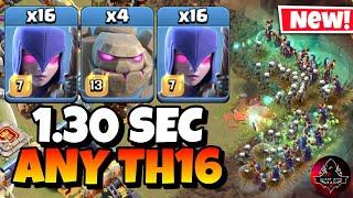 Epic Strategy! TH16 Zap Quake Witch is the Easiest TH16 Attack Strategy in Clash of Clans