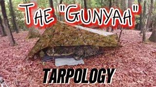 Tarpology- The Gunyah Tarp Shelter- Open and closed down set-up