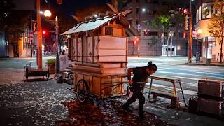 福岡 人気屋台｢屋台けいじ｣片付けから営業を終えるまでに密着！Fukuoka Japan Street food stall Yatai Keiji Cleaning up after closing