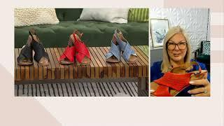 Sping Step Leather Heeled Backstrap Sandals Luanca on QVC