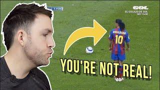 COACH REACTS to Ronaldinho (First time!) 14 RIDICULOUS TRICKS NO ONE EXPECTED