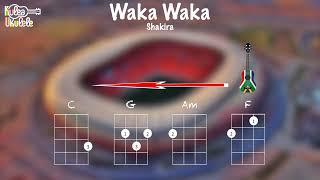 Waka Waka by Shakira - Ukulele play along (C, G, Am, F)