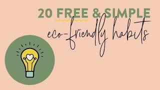 20 Free Eco-Friendly Habits [Super Easy!]