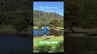 Strategic use of the high draw to avoid the hazards - Easy way to draw with one plane swing #golf