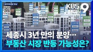 세종시 3년 만의 분양…부동산 시장 반등 가능성은? / KBS  2025.01.17.