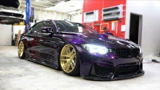 Midnight Purple BMW M4 Looks Sick! *Vinyl Wrap* | EVS Vlog