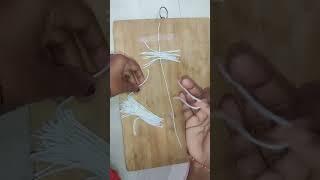 Diy Bamboo stick feather wall hanging