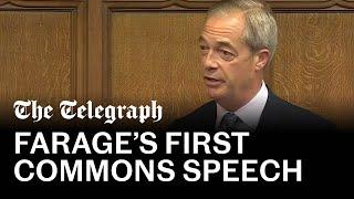 Farage uses maiden Parliament speech to attack 'little man' Bercow