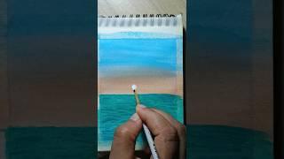 SUNSET and SEA #shortvideo #acrylicpainting #shorts