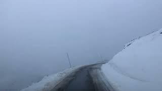 Driving the 3rd highest pass in Scotland, the amazing Bealach na Ba, from Applecross with some snow.