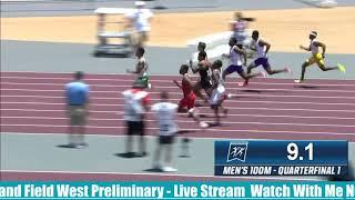 2021 NCAA West Prelims 100m Heat 1