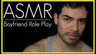 ASMR - Boyfriend Role Play for Sleep (Male Whisper, Kissing, Close Up)