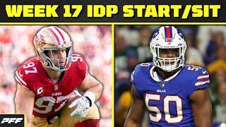 2024 Week 17 IDP Start or Sit | PFF Fantasy Podcast